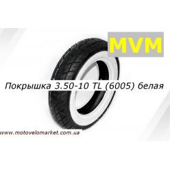 Моторезина 3.50-10 TL (6005) "Mototech" белые боковины